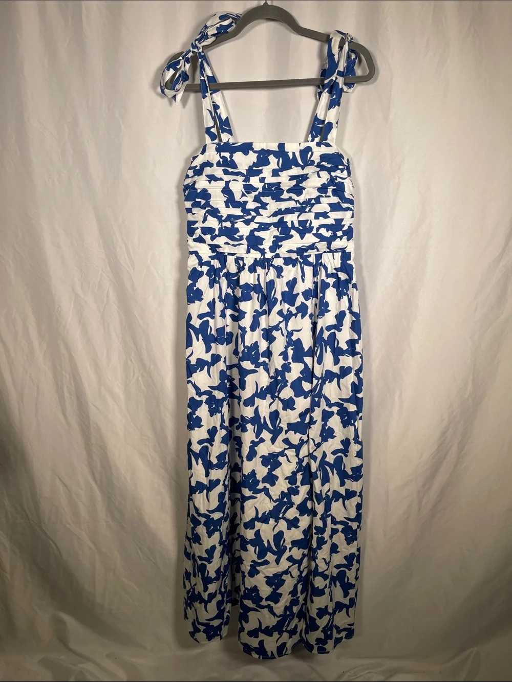 ABERCROMBIE & FITCH WOMENS EMERSON MAXI DRESS BLUE WHITE MEDIUM TALL